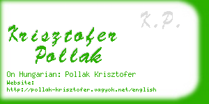 krisztofer pollak business card